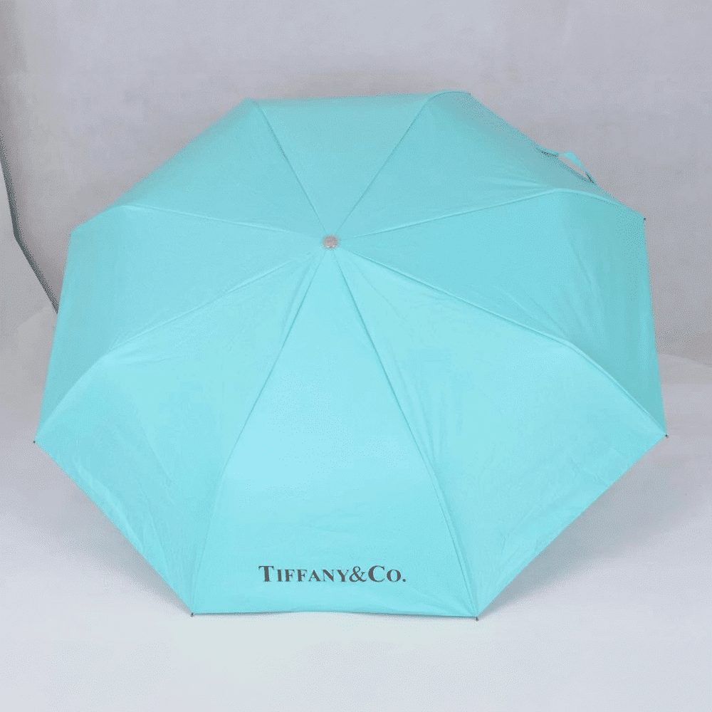Tiffany & Co. Turquoise Tri-Fold Umbrella